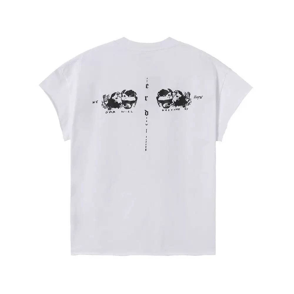 ERD Vintage Piano Figure Dual‑Sided Graphic Oversized T‑Shirt