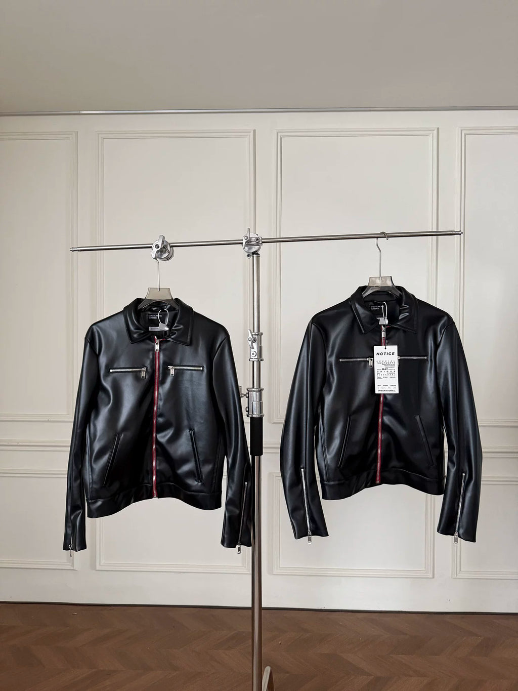 Graphic Print Faux Leather Jacket Unisex Streetwear Moto Coat