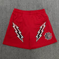 Eric Emanuel Lightning Graphic Red Mesh Short