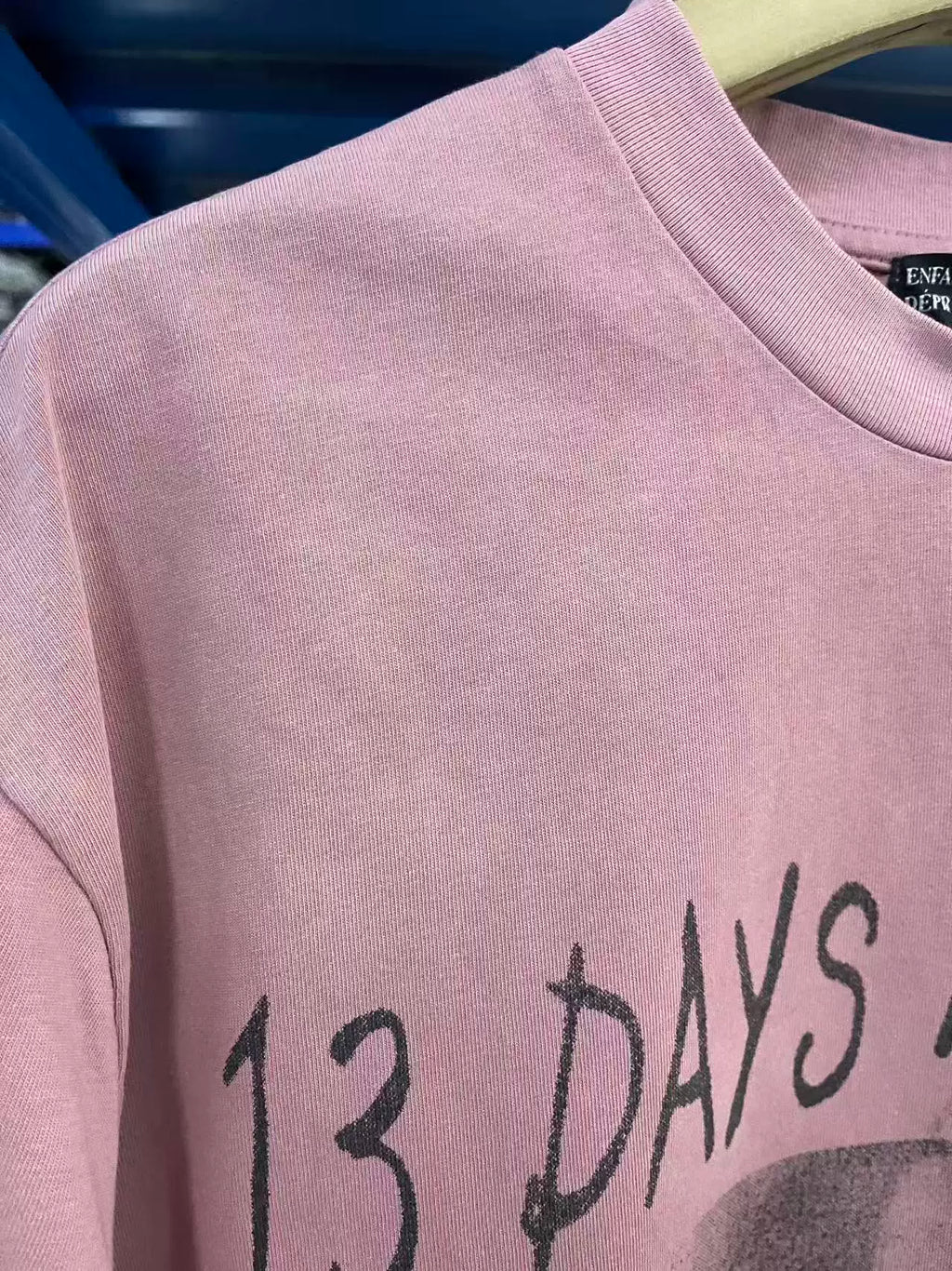 ERD Washed Pink Distressed Graphic Tee