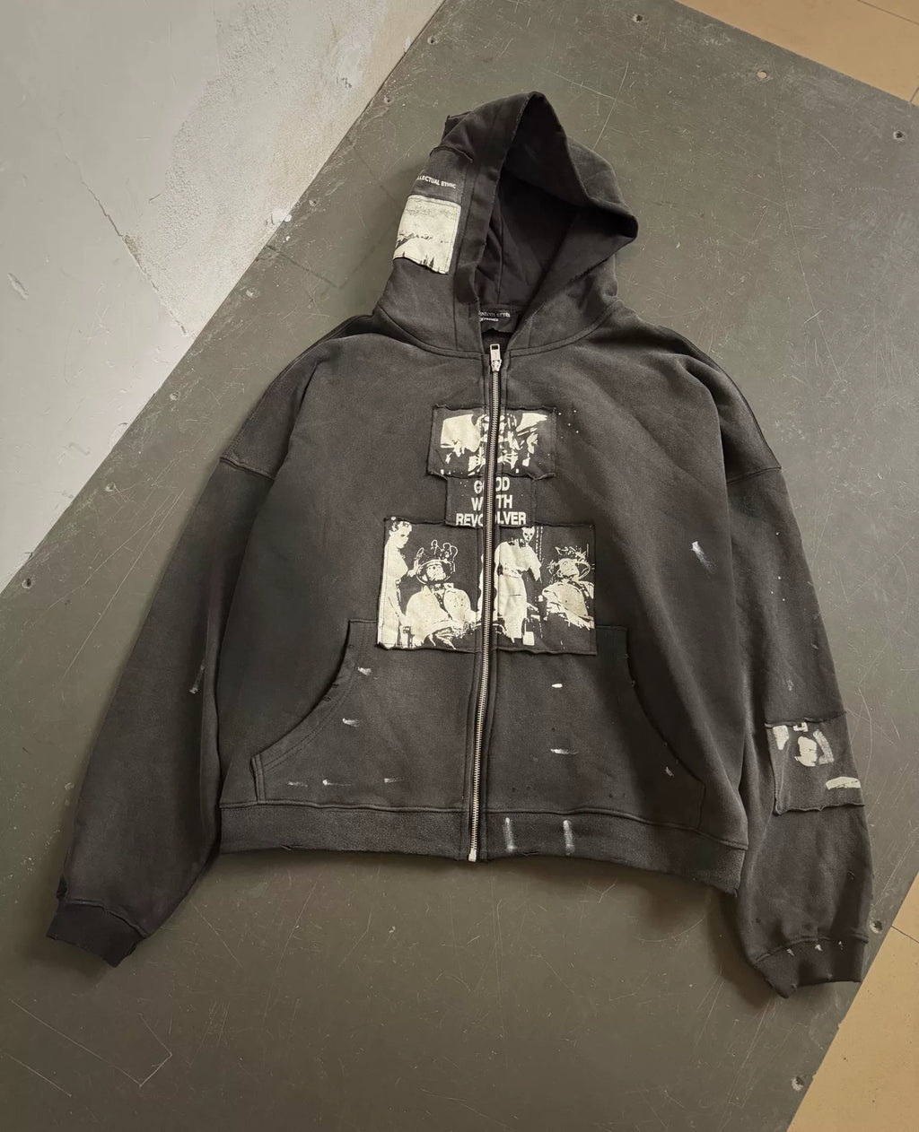 Vintage Washed Zip Up Hoodie