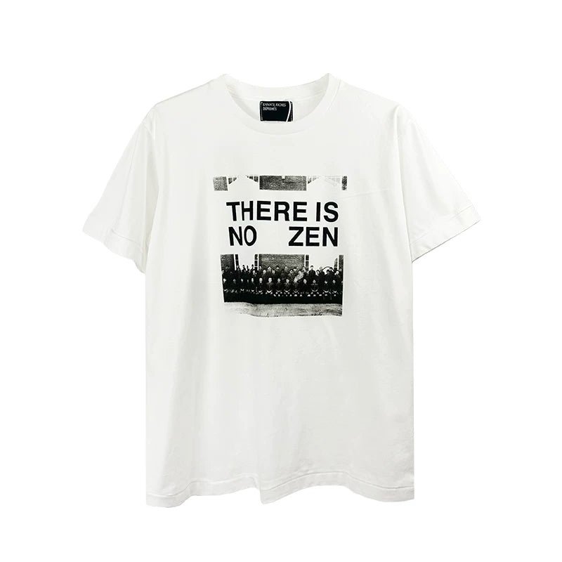 ERD Vintage Photo Text Graphic Oversized Crew Neck T‑Shirt