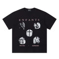 ENFANTS RICHES‑DEPRIMES Cross Stone Graphic T‑Shirt Black