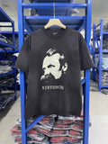ERD Washed Black Distressed Short Sleeve T‑Shirt