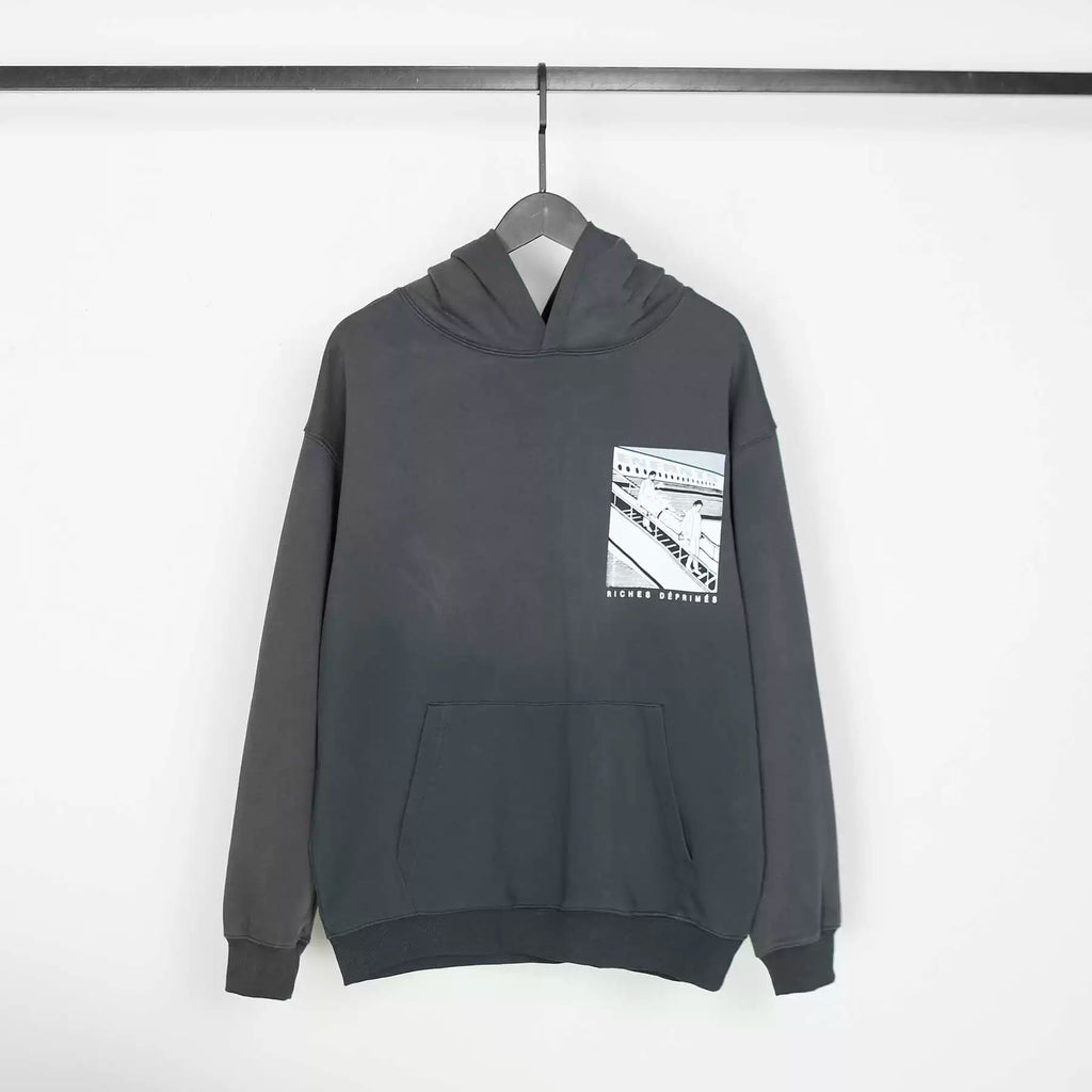 ERD Style Front‑Back Anime‑Illustration Print Hoodie