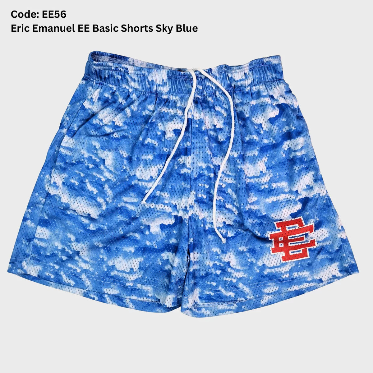 Eric Emanuel EE Basic Sky Blue Camo Mesh Shorts