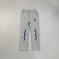 Eric Emanuel EE Grey Navy Lightning Print Straight‑Leg Sweatpant