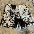 EE Black & White Paint Splash Mesh Shorts