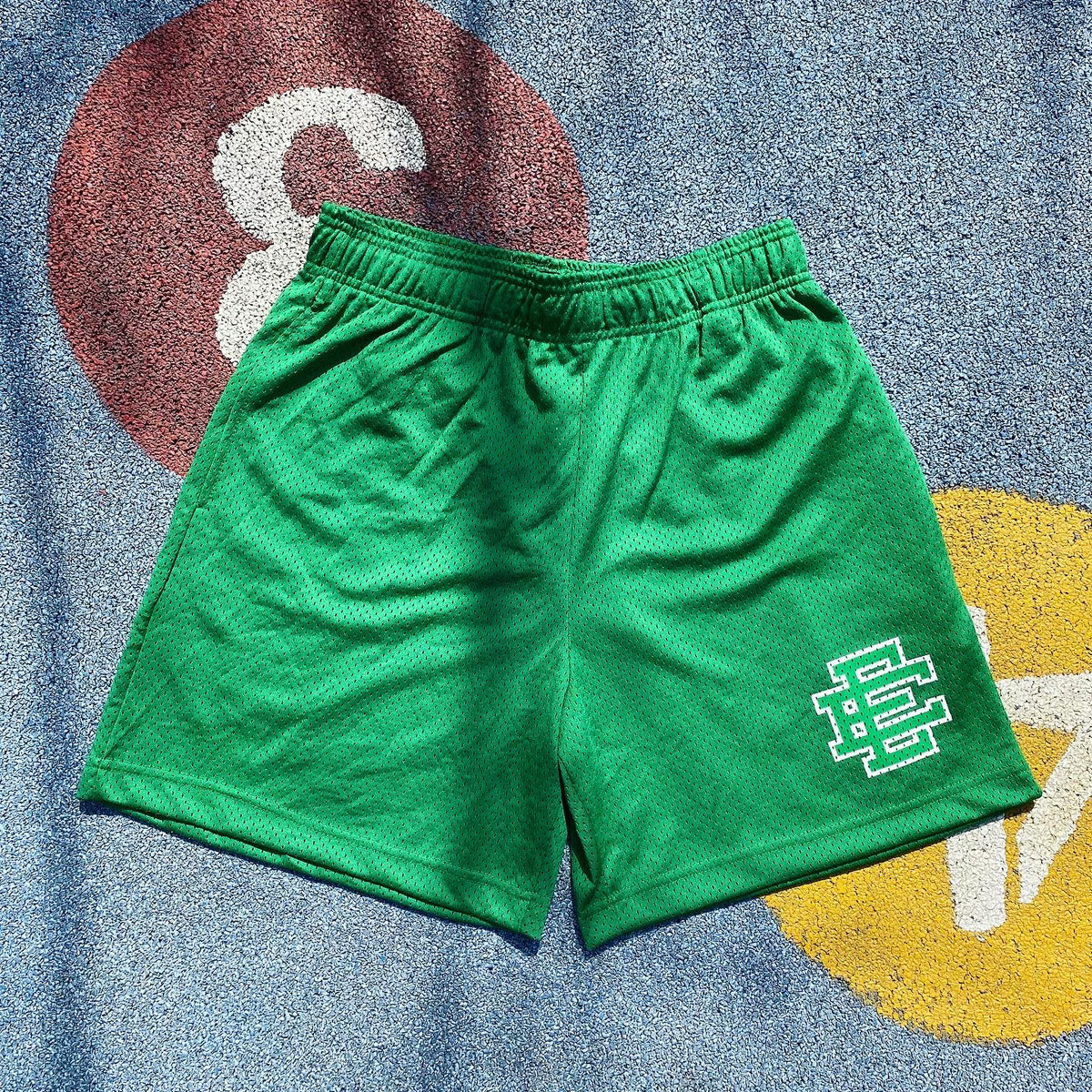 Eric Emanuel EE Basic Solid Green Mesh Short