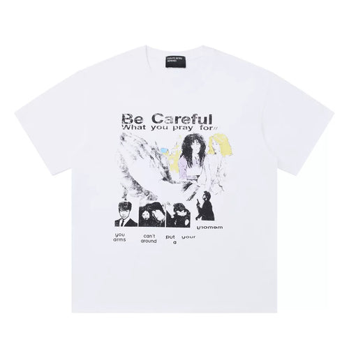 Be Careful What You Pray For Collage Graphic T‑Shirt