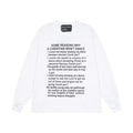 ERD Style Vintage Essay Text Graphic Long‑Sleeve Tee Unisex White Streetwear Shirt