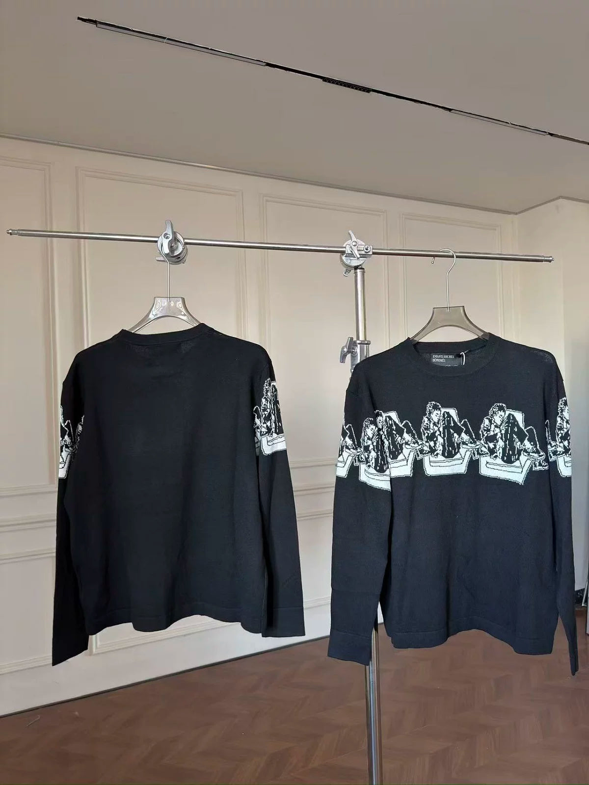 ERD Black Crew Neck Knit Sweater
