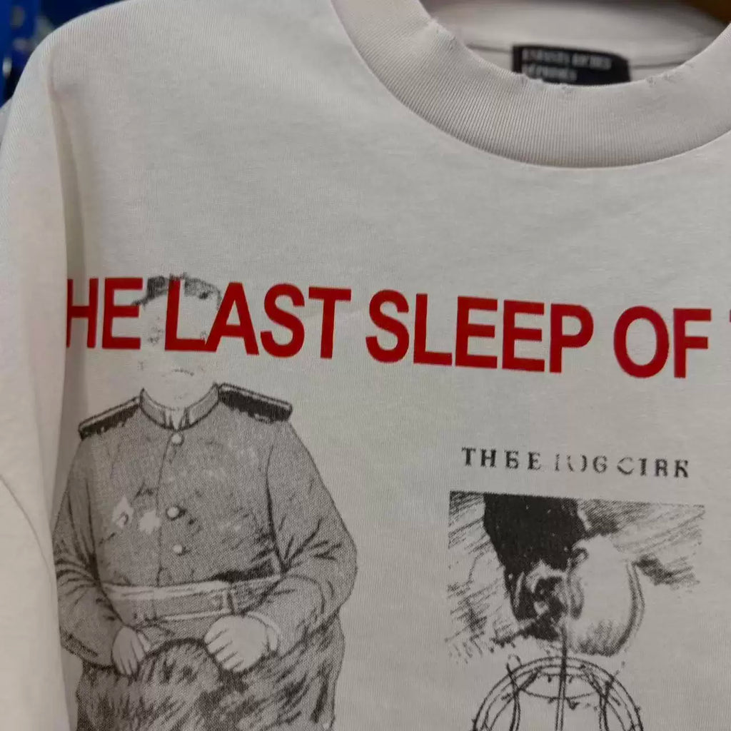 Vintage Art Collage Graphic Long Sleeve T‑Shirt
