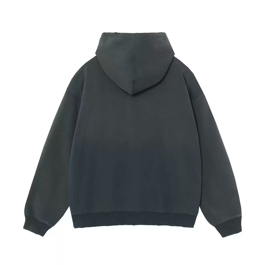 ERD Style Vintage Washed Dark‑Tone Hoodie