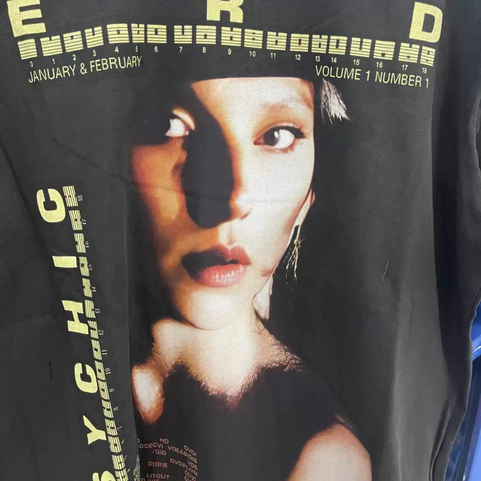 ERD Style Retro Magazine‑Print Portrait Tee