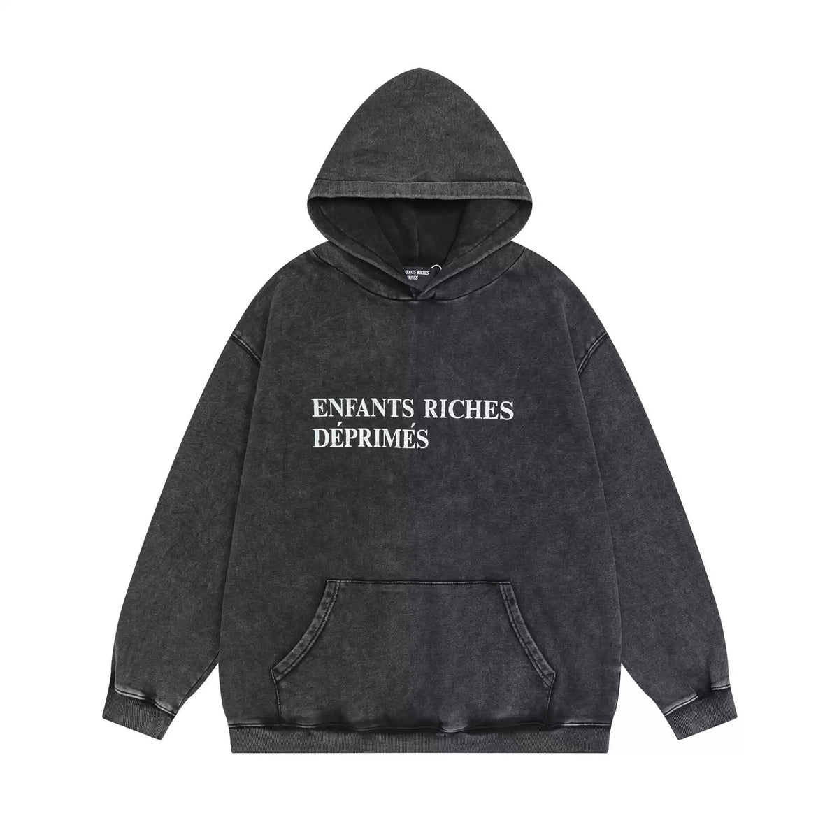 ERD Vintage Washed Letter Print Hoodie