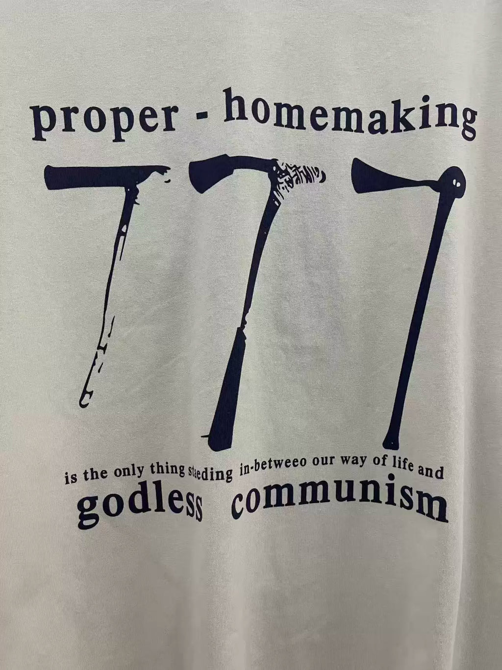 Proper‑Homemaking Graphic Long Sleeve Tee