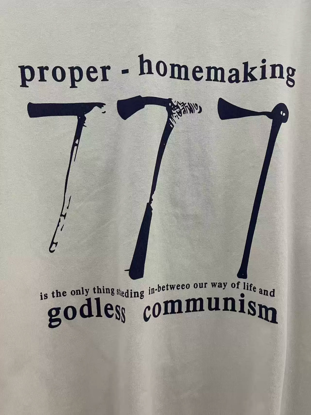 Proper‑Homemaking Graphic Long Sleeve Tee