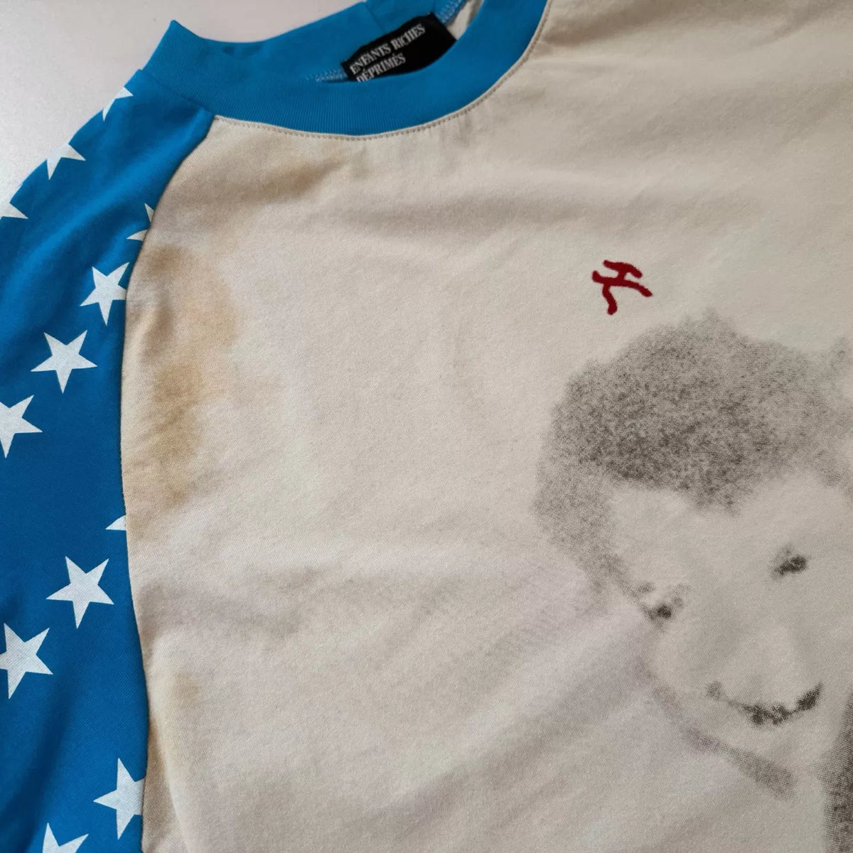 Vintage Distressed Star Raglan Graphic T‑Shirt